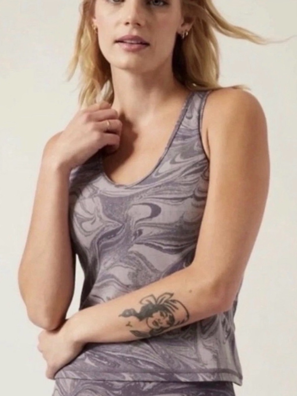 Athleta Women’s Transcend Tank, size XXS, Purple swirl, please note no tags